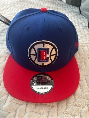 New Era Blue and Red LA Clippers 9FIFTY Snapback Hat